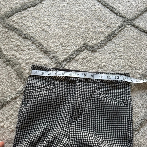Anthropologie Black and White Trousers pants boot flare Houndstooth high rise 2 - Picture 9 of 11
